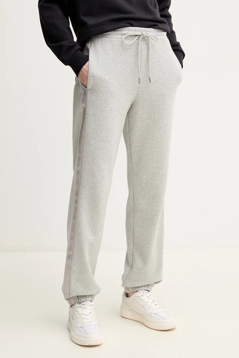 MM pantaloni de trening femei, culoarea gri, cu imprimeu, 2516781107600