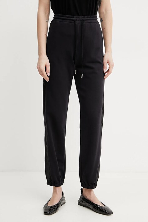 MM pantaloni de trening femei, culoarea albastru marin, cu imprimeu, 2516781107600