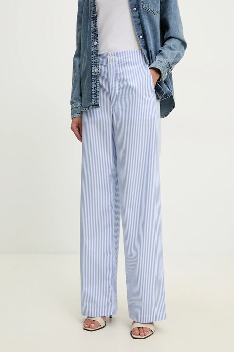 Бавовняні штани Moschino Jeans жіночі широкі висока посадка 0328 3725