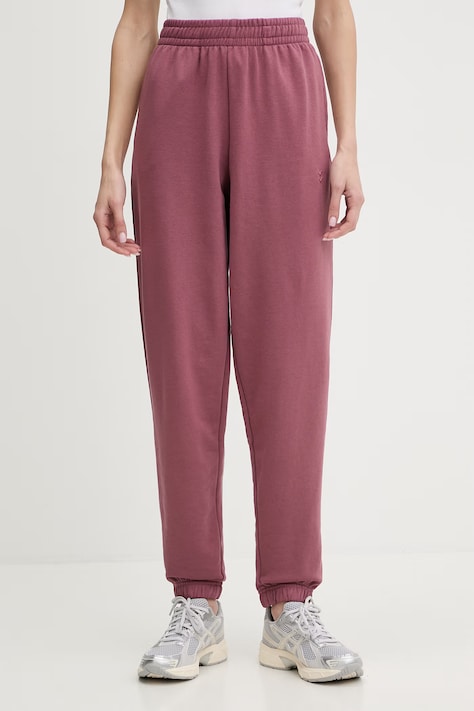 Hummel spodnie dresowe kolor różowy gładkie 229315