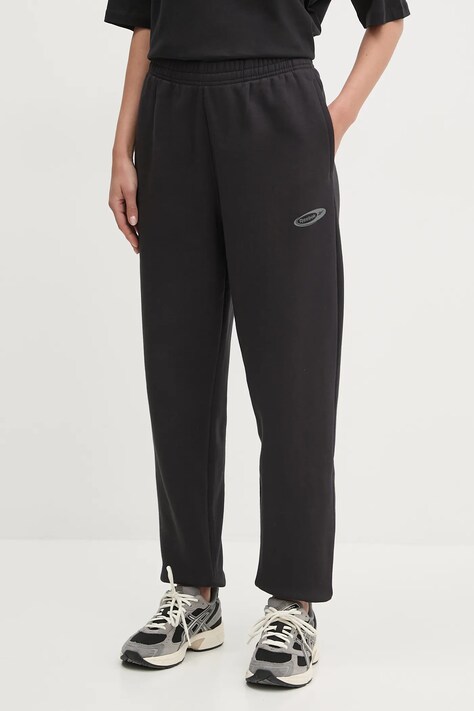 Reebok Classic pantaloni de trening femei, culoarea negru, cu imprimeu, 100214269