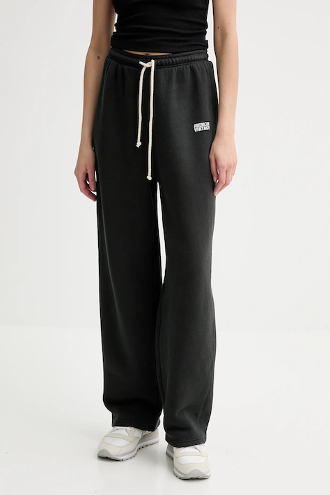 American Vintage pantaloni de trening culoarea negru, uni, IZU05AE25
