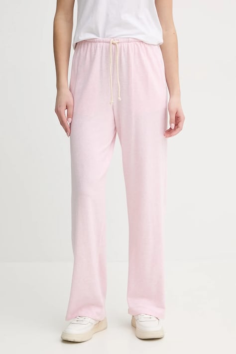 Tepláky American Vintage dámské, růžová barva, hladké, YPA05AE25