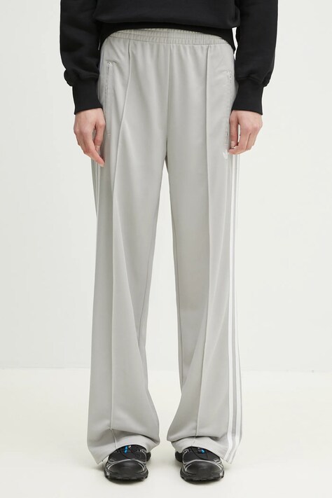adidas Originals pantaloni de trening Firebird femei, culoarea gri, cu imprimeu, JC8249