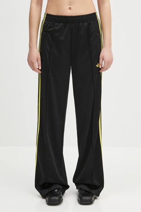 adidas Originals pantaloni de trening Firebird femei, culoarea negru, cu imprimeu, JP2310