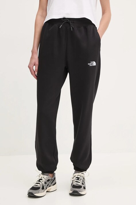 Spodnji del trenirke The North Face Essential Relaxed ženski, črna barva, NF0A8C1GJK31