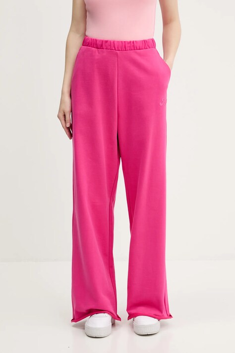 HUGO pantaloni de trening culoarea roz, cu imprimeu, 50541179