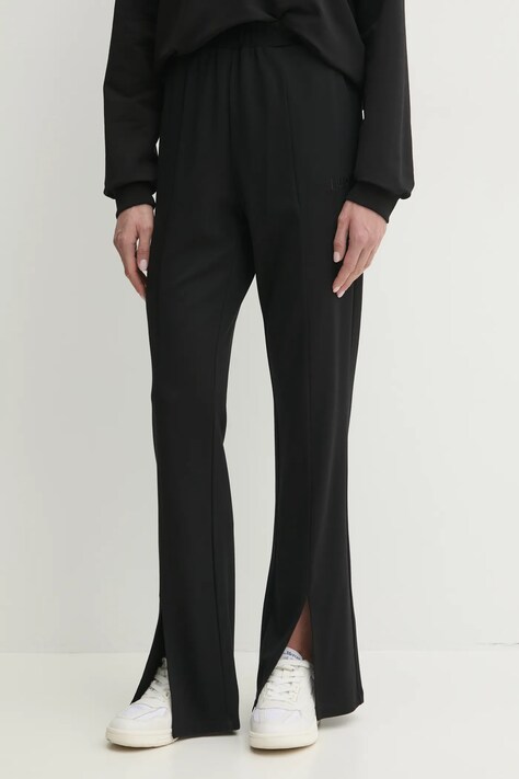 Liu Jo pantaloni femei, culoarea negru, evazati, high waist, TA5147 J5942