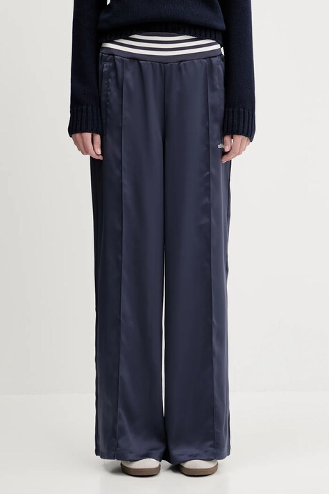 Спортивні штани adidas Originals Wide Trackpant колір синій однотонні JC7758
