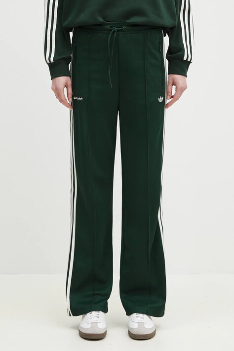adidas Originals pantaloni de trening x Sporty & Rich Sweatshirt femei, culoarea verde, uni, JN5323
