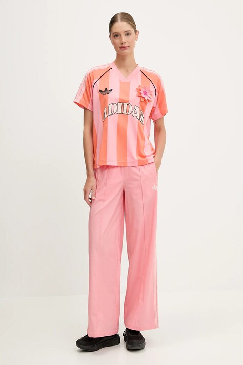 Штани adidas Originals Wideleg Pant — SS25-SPD0WE, рожевий — фото 2