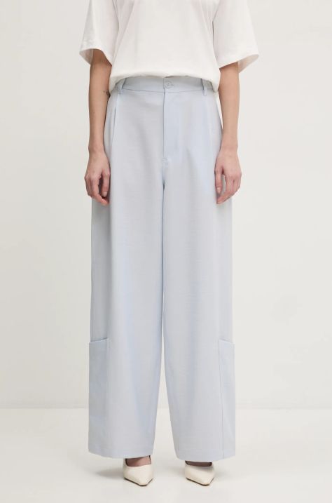 Брюки Y-3 Sport Uniform Wide Leg Pants женские цвет серый широкие высокая посадка JM7801