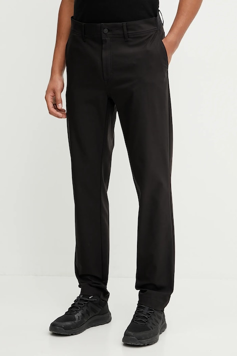 Kalhoty Didriksons DARREN pánské, černá barva, 505087