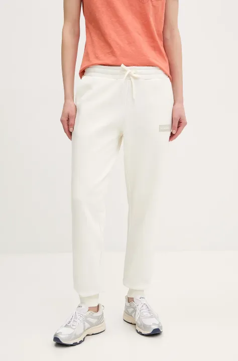 Брюки Napapijri M-Box женские цвет белый с принтом NP0A4HZ62061