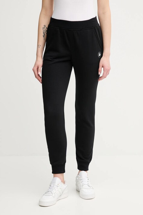 Спортен панталон United Colors of Benetton в черно с принт 31NB3F04E