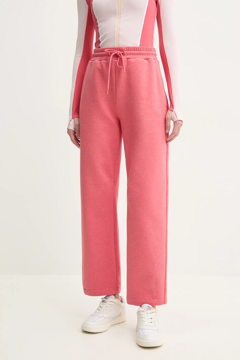 BOSS pantaloni de trening femei, culoarea roz, melanj, 50537486