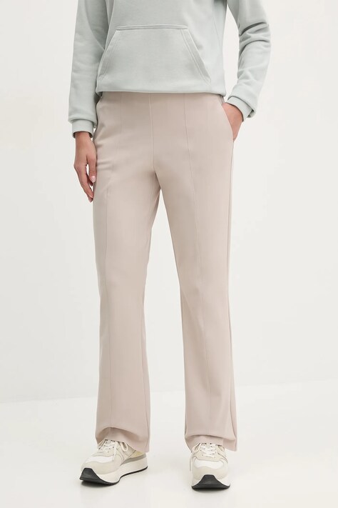 Sportalm pantaloni femei, culoarea bej, drept, high waist, 650172