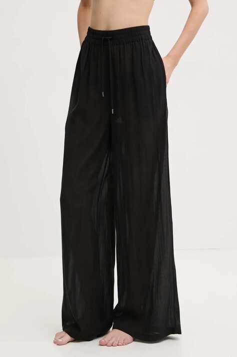 Plážové nohavice Calvin Klein čierna farba, KW0KW02851