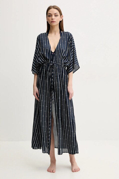 Tommy Hilfiger cămașă de plajă culoarea bleumarin, UW0UW05960