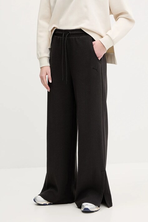 Tepláky Puma dámské, černá barva, hladké, 685061