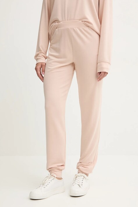 Guess pantaloni de trening LUCIA femei, culoarea bej, uni, O5GB05 KCQP2