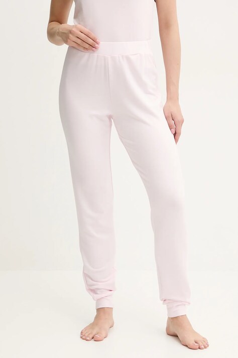 Guess pantaloni de trening LUCIA femei, culoarea roz, uni, O5GB05 KCQP2