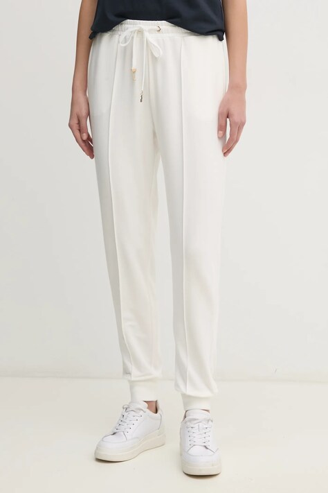 Gaudi pantaloni de trening femei, culoarea bej, neted, 511BD24004