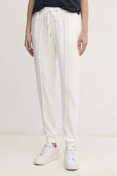 Gaudi pantaloni de trening femei, culoarea bej, neted, 511BD24004
