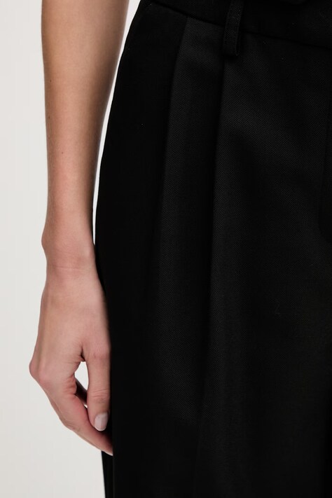 Morgan spodnie PANIS.F damskie kolor czarny proste high waist PANIS.F