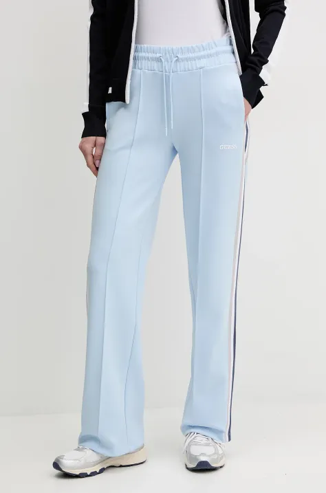 Tepláky Guess YARROW dámské, modrá barva, s potiskem, V5GB12 KCRU2