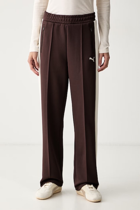 Puma teplákové nohavice dámske Always on hnedé high waist 629797