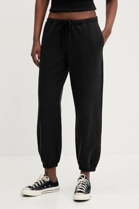 Donji dio trenirke Hollister Co. boja: crna, bez uzorka, KI347-5006