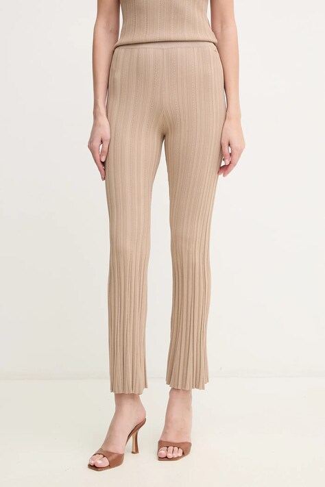 Marciano Guess pantaloni GIADA femei, culoarea bej, evazati, high waist, 5GGB28 5874Z