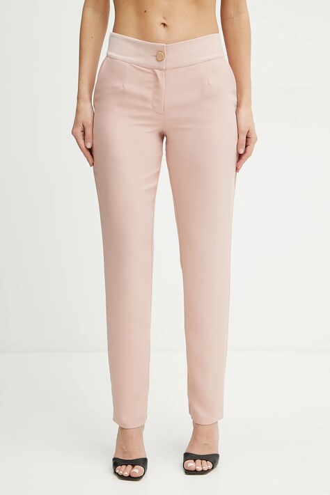 Marciano Guess pantaloni VITTORIA culoarea portocaliu, fason tigareta, medium waist, 5GGB11 7300A