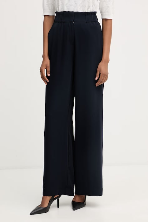 Morgan spodnie straight damskie PBIRD granatowe high waist PBIRD