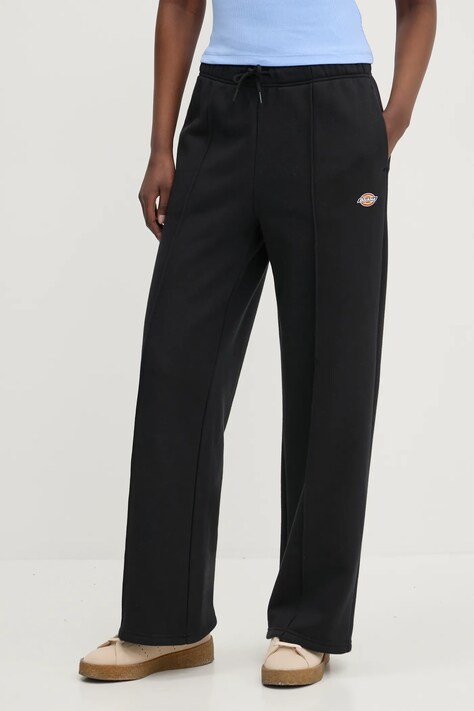 Dickies pantaloni de trening femei, culoarea negru, neted, DK0A4Z2VBLK1