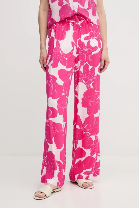 Marc Aurel pantaloni culoarea roz, lat, high waist, 1688-1005-24795