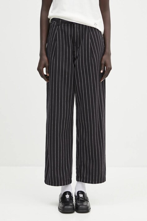 Βαμβακερό παντελόνι Carhartt WIP Hendry Pant χρώμα: μαύρο, I034835