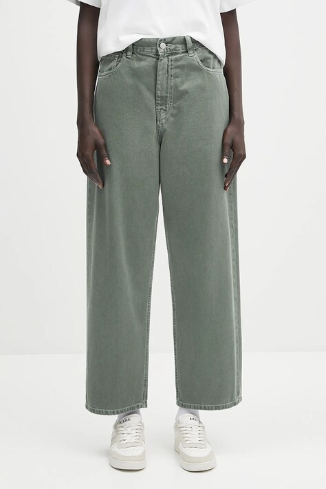 Βαμβακερό παντελόνι Carhartt WIP Brandon Pant χρώμα: πράσινο, I034837
