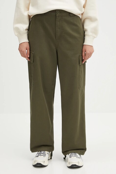 Βαμβακερό παντελόνι Carhartt WIP Kingston Pant χρώμα: πράσινο, I034840