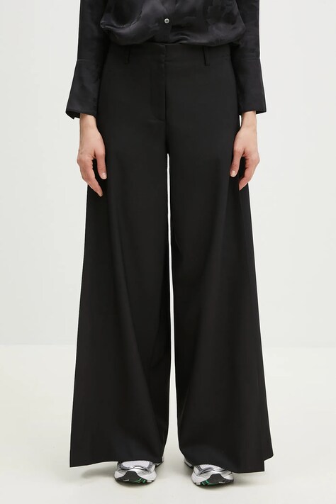 Kenzo wool trousers women's black color FF52PA0999RA.99