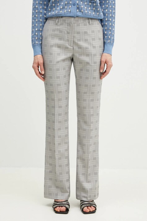 Kenzo wool trousers women's gray color FF52PA1019JW.93