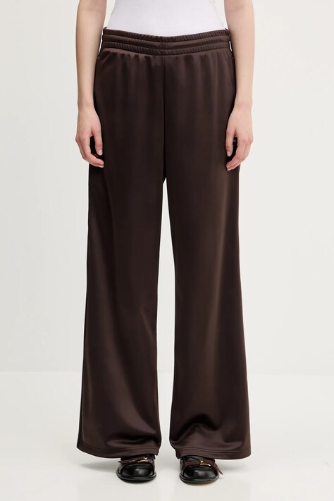 Штани Martine Rose Wide Leg Track колір коричневий однотонні 167JT12700