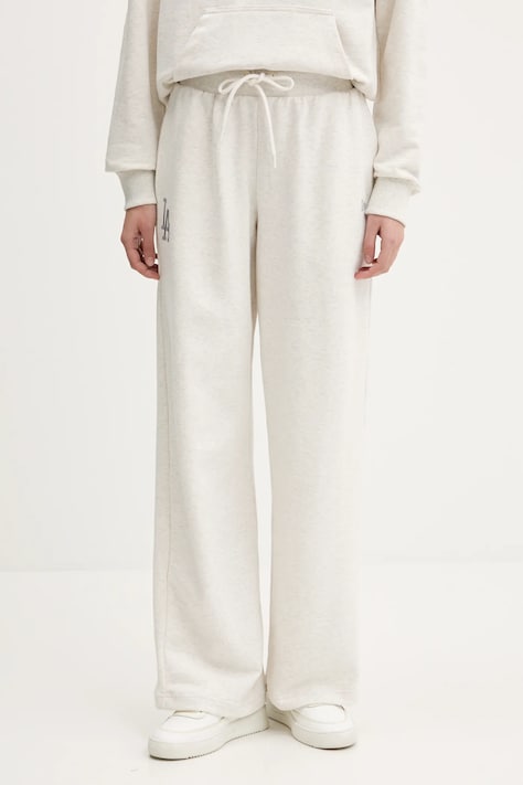 New Era pantaloni de trening culoarea gri, melanj, 60596483