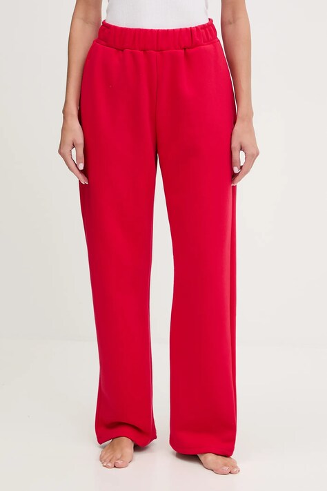 JOYINME spodnie dresowe Evolve damskie kolor czerwony gładkie Evolve