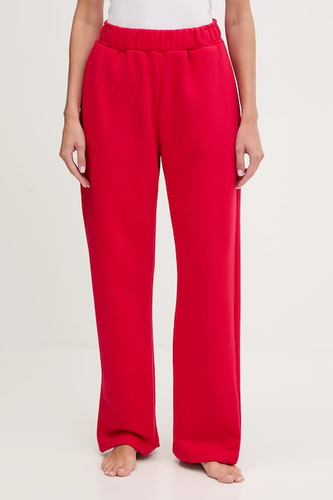 JOYINME spodnie dresowe Evolve damskie kolor czerwony gładkie Evolve
