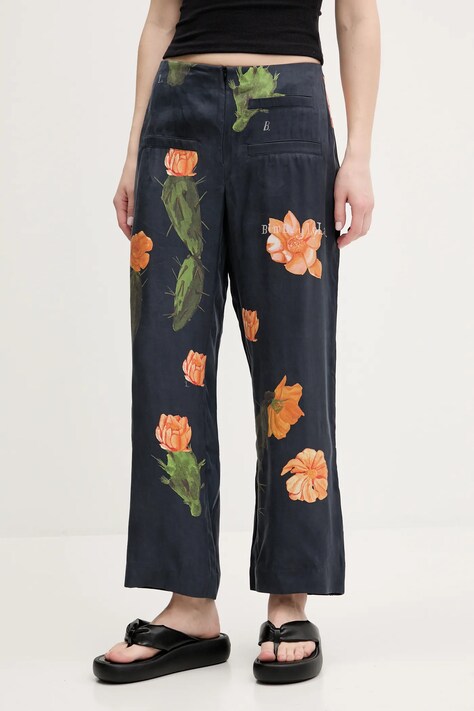 Bimba Y Lola pantaloni culoarea gri, lat, high waist, 251BR6006.10120