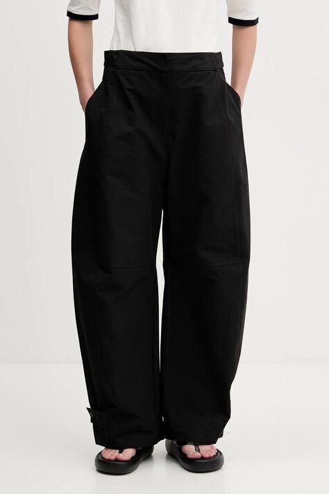 Kalhoty Bimba Y Lola dámské, černá barva, široké, high waist, 251BR6017.10000
