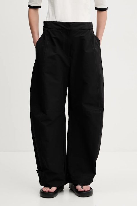 Kalhoty Bimba Y Lola dámské, černá barva, široké, high waist, 251BR6017.10000