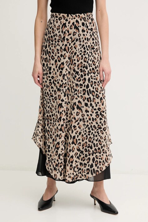 Nohavice Joseph Ribkoff béžová farba, strih culottes, vysoký pás, 252156